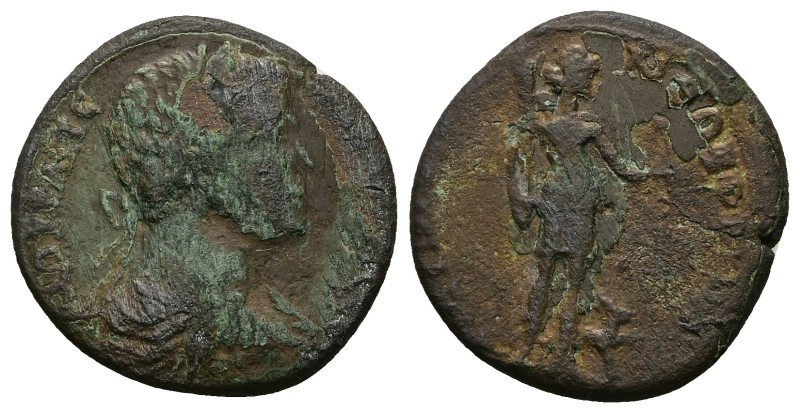 Ionia, Ephesus. Uncertain emperor. AE. 8.55 g. 25.25 mm.
Obv: Legend illegible. ...