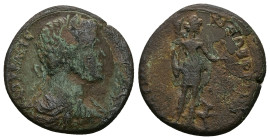 Ionia, Ephesus. Uncertain emperor. AE. 8.55 g. 25.25 mm.
Obv: Legend illegible. Bust of emperor, r., laureate.
Rev: […]ϹΙΩΝ […] ΝƐΩΚΟΡΩΝ. Artemis stan...
