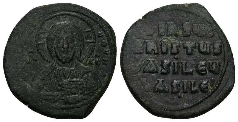 Anonymous Follis, Class A2. Basil II and Constantine VIII, AD 976-1025. AE, Foll...