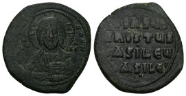 Anonymous Follis, Class A2. Basil II and Constantine VIII, AD 976-1025. AE, Follis. 12.48 g. 24.00 mm. Constantinopolis.
Obv: [+ЄMMA]- NOЧHΛ. Nimbate ...