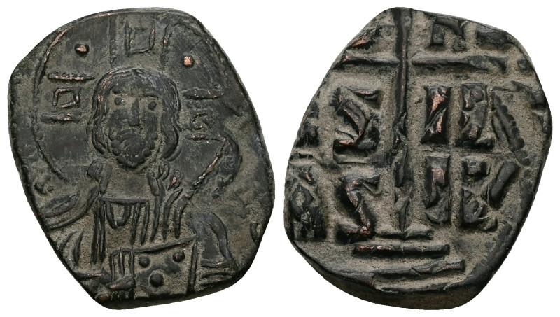 Anonymous Follis, Class B. Romanus III, AD 1028-1034. AE, Follis. 12.66 g. 29.29...