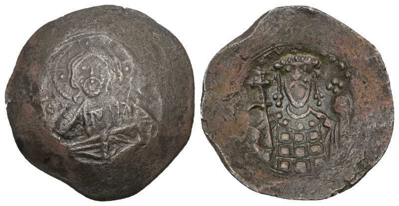 John II Comnenus (?), AD 1118-1143. BI, Aspron Trachy. 4.08 g. 29.25 mm. Constan...