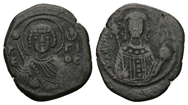 Manuel I Comnenus, AD 1143-1180. AE, Tetarteron. 3.84 g. 21.48 mm. Thessalonica....