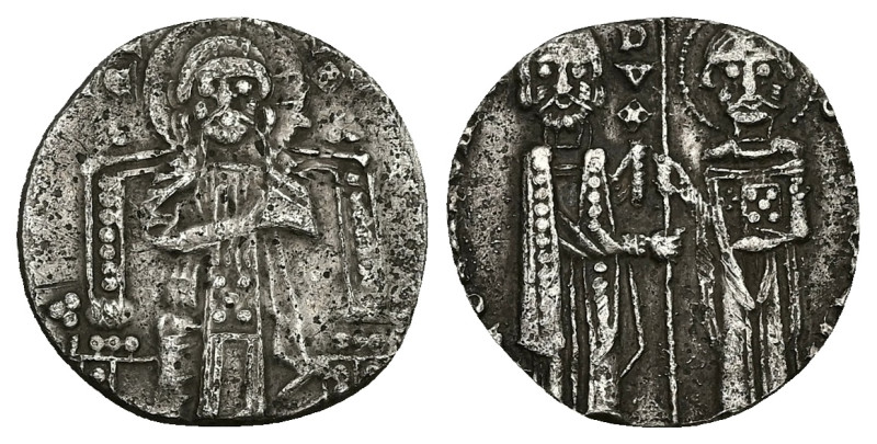 Republic of Venice. AR, Grosso. 1.57 g. 17.58 mm. Venice.
Obv: Doge (duke) stand...
