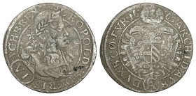 Austria. Holy Roman Empire. Habsburg. Leopold I, AD 1658-1705. AR, 6 Kreuzer. 2.22 g. 25.16 mm. Vienna. 1665.
Obv: LEOPOLDVS D G R I S (VI) A G H B RE...