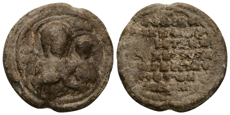 PB Byzantine lead seal of Nikephoros (c. AD 11th–12th centuries)
Obv: Bust of th...