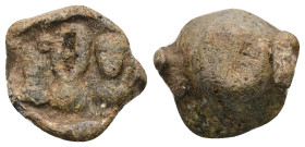 PB Roman imperial conical seal (c. AD 4th–5th centuries)
Three facing busts, each bareheaded and draped. 
Cf. Leukel N162.
Weight: 9.68 g.
Diameter: 1...