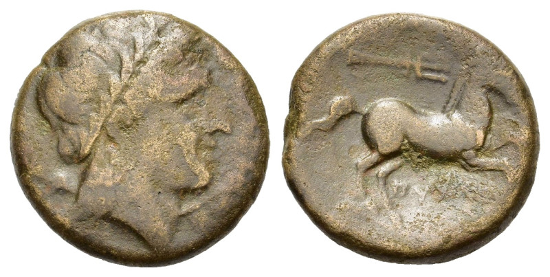Italy, Northern Apulia, Salapia. Circa. 225-210 BC. Æ (21 mm, 8 g). Poullos, mag...