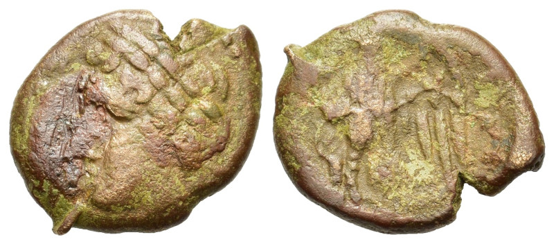 Sicily, Syracuse. Hiketas. 287-278 BC (15,6 mm, 4,5 g) Laureate head of Apollo l...