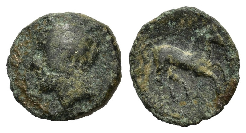 Sicily, uncertain Punic mint Æ Unit. Circa 400-350 BC (13,8 mm, 1,9 g)