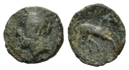 Sicily, uncertain Punic mint Æ Unit. Circa 400-350 BC (13,8 mm, 1,9 g)