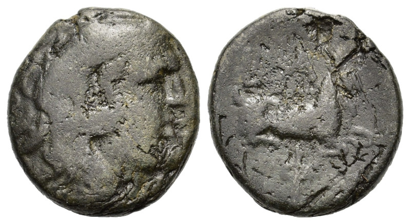 Kings of Macedon. Philip II AD 247-249. Æ (18 mm, 6,9 g) Head of Herakles right,...