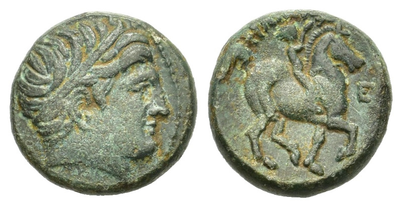 Kings of Macedon. Philip II. 359-336 BC. Æ Double Unit (20mm, 8,30gr.). Amphipol...