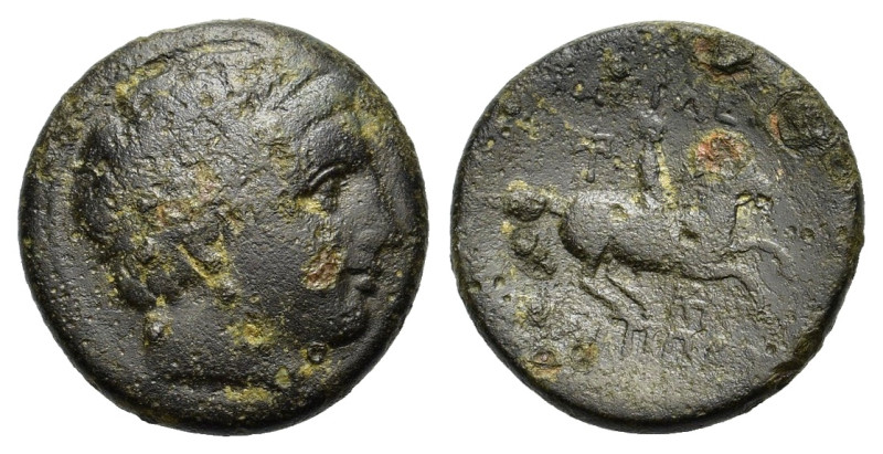 Kings of Macedon. Philipp III Arrhidaios. 323-317 BC (18 mm, 5 g) Head of Apollo...