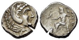 Kings of Macedon. Alexander III 'the Great'. 336-323 BC. AR Tetradrachm (28 mm, 17,3 g). Babylon. Head of Herakles right, wearing lion's skin. R/ Zeus...