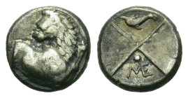 Thrace, Thracian Chersonesos, c. 386-338 BC. AR Hemidrachm (12 mm, 2,2 g). SNG Copenhagen 829. Very fine.