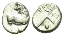 Thrace, Thracian Chersonesos, c. 386-338 BC. AR Hemidrachm (13,5 mm, 2,3 g). SNG Copenhagen 843. Very fine.