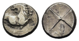 Thrace, Thracian Chersonesos, c. 4th century BC. AR Hemidrachm (12 mm, 2,3 g). SNG Copenhagen 835. Very fine.
