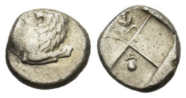 Thrace, Thracian Chersonesos, c. 386-338 BC. AR Hemidrachm (13 mm, 2,2 g). McClean 4110. Very fine.