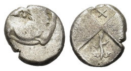 Thrace, Thracian Chersonesos, c. 386-338 BC. AR Hemidrachm (13,2 mm, 2,3 g). McClean 4117. Rare. Very fine.