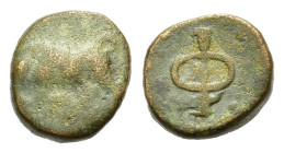 Phliasia, Phlious. Circa 400-350 BC. Æ dichalkon (11,7 mm, 2,5 g). Bull butting left. R/ Large Φ, four pellets around. BCD 112; SNG Cop 10; BMC 13.