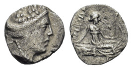 Euboea, Histaia, 3rd-2nd century BC; AR Tetrobol (11,5 mm, 0,6 g). HGC 4, 1525; SNG Copenhagen 517. Very fine.