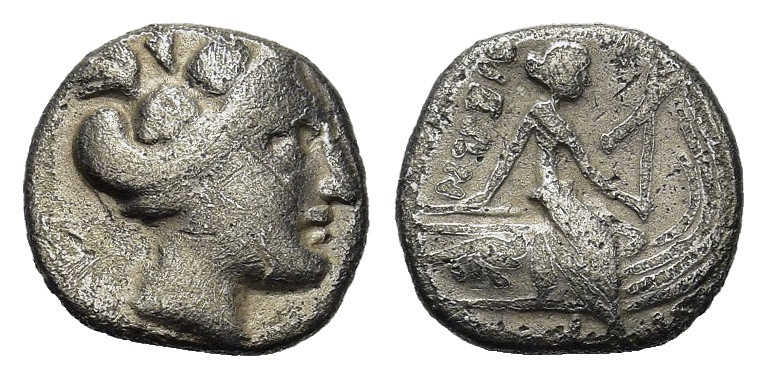 Euboea, Histaia, 3rd-2nd century BC; AR Tetrobol (12,3 mm, 1,6 g). HGC 4, 1525; ...