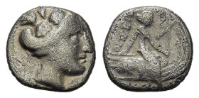 Euboea, Histaia, 3rd-2nd century BC; AR Tetrobol (12,3 mm, 1,6 g). HGC 4, 1525; SNG Copenhagen 517. Very fine.