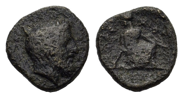 Thessaly, Kierion. Circa 400-360 BC. Æ Chalkous (13,4 mm, 2,3 g) Head of Zeus ri...