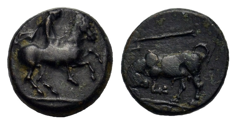 Thessaly, Krannon. Circa 350-300 BC. Æ Chalkous (14 mm, 2,6 g). Thessalian warri...