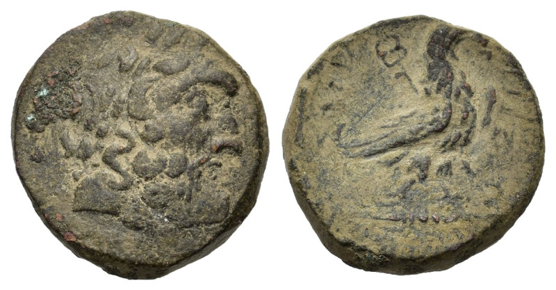 Phrygia, Amorion. 2nd-1st centuries. Æ (19 mm, 7 g). Klear-, magistrate. Laureat...