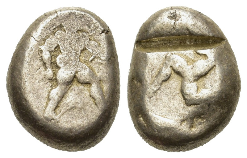 Pamphylia Aspendus. Approximate 460-420 BC. AR Stater (15 mm, 10,9 g) Warrior ho...