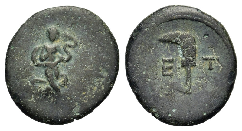 Pisidia. Etenna. 1st century BC. Æ (17,9 mm, 3,1 g). Nymph standing facing, head...