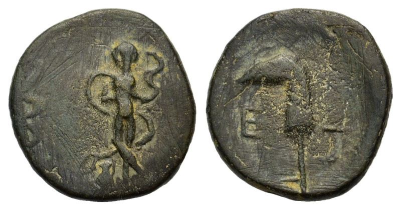 Pisidia. Etenna. 1st century BC. Æ (17,9 mm, 3,1 g). Nymph standing facing, head...