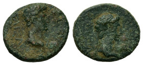 Rhoemetalkes I with Augustus. Circa 11 BC-12 AD. Æ (19,7 mm, 4,43 g) Thrace, Uncertain mint. RPC I, 1718. About very fine.