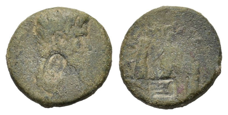 Boeotia, Tanagra. Augustus. 27 BC -14 AD. Æ (21mm,
6,00gr.). Bare head right; co...