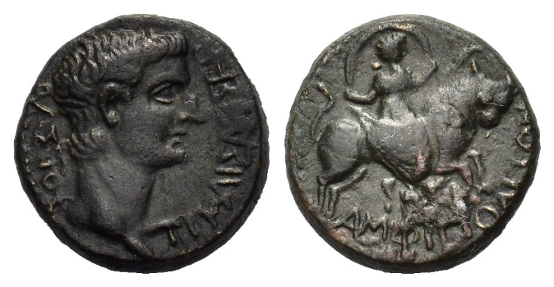 Macedon, Amphipolis. Tiberius. AD 14-37. Æ (22mm, 8,50gr.) ΤΙ ΚΑΙΣΑΡ
ΣΕΒΑΣΤΟΣ Ba...