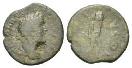 Corinth Antoninus pius 138 – 161 AD. AE (26,5mm, 10,50gr.) ANTONINVS AVG PIVS laureate head of Antoninus Pius
R/ C L I COR nude male figure of Zeus st...