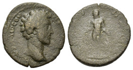 Marcus Aurelius as Caesar. AD 139-161. Æ (24,2 mm, 6,8 g) Thrace, Uncertain mint (Philippopolis?). Good fine.