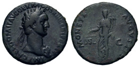 Domitianus. AD 81-96. Æ As (28,7 mm, 11,15 g), Rome, AD 87. RIC 547. Very fine.