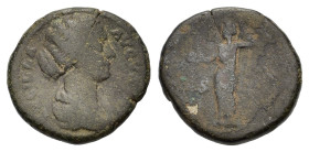 Lucilla as Augusta. AD 164-182. Æ Dupondius (25,5 mm, 13,5 g) Rome. RIC 1768 (Marcus Aurelius). Fine.