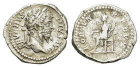 Septimius Severus. AD 193-211. AR Denarius (19.8 mm, 3,2g). Rome mint , Struck A.D. 203. SEVERVS PIV[S] AVG, laureate head of Septimius Severus right ...