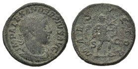 Severus Alexander. 222-235 AD. Æ Sestertius (30mm, 19,50gr.). Rome
mint. 15th emission, AD 232. IMP ALEXANDER PIUS AVG Laureate bust
right, slight dra...