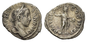 Severus Alexander. AD 222-235. AR Denarius (19,5 mm, 2,7 g) Rome. IMP SEV ALEXAND AVG. Laureate bust right, with slight drapery. R/P M TR P VIIII COS ...