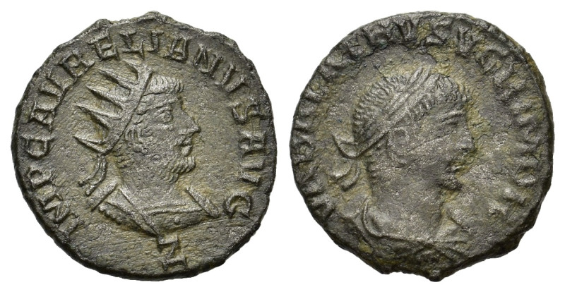 Aurelian with Vaballathus. AD 270-275. BI antoninianus (19,2 mm, 3,2 g). Antioch...