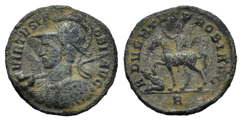 Probus. AD 276-282. AE Antoninian 21mm (2,50gr.). Roma mint in 277 AD. VIRTVS PR...