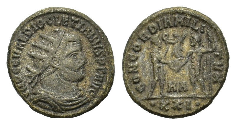 Diocletian. AD 284-305. Æ Antoninianus (20 mm, 3,6 g) Heraclea, AD 295-296. RIC ...