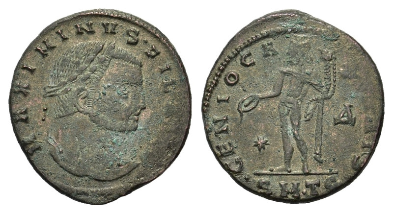 Maximinus II Thessalonica BI Nummus. 308-310 AD. (6,50gr.). MAXIMINVS FIL AVGG, ...