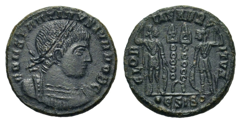 Constantine II as Caesar. AD 316-337. Æ Follis (17,4 mm, 2,3 g), Siscia, AD 334-...