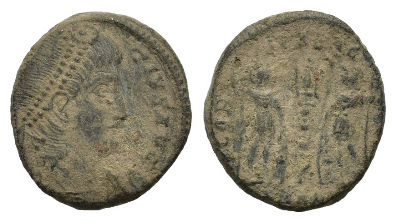 Constantius II. AD 337-361. Æ Follis (13,5 mm, 1,8 g), Uncertain mint. For the t...